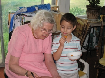 Mom Mom and grandson